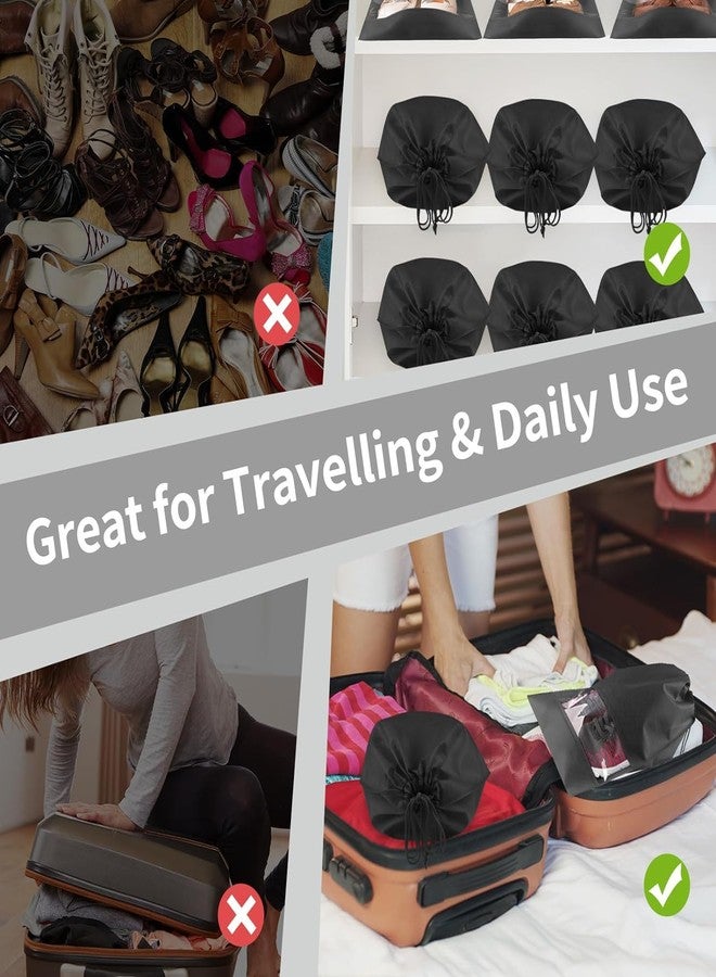 Pekos Shoe Bags for Travel | Portable Shoe Bags with Clear Window | Drawstring Dustproof Travel Shoe Storage Organizer Cover Bag Travel Accessories for Men & Women, - Image 5